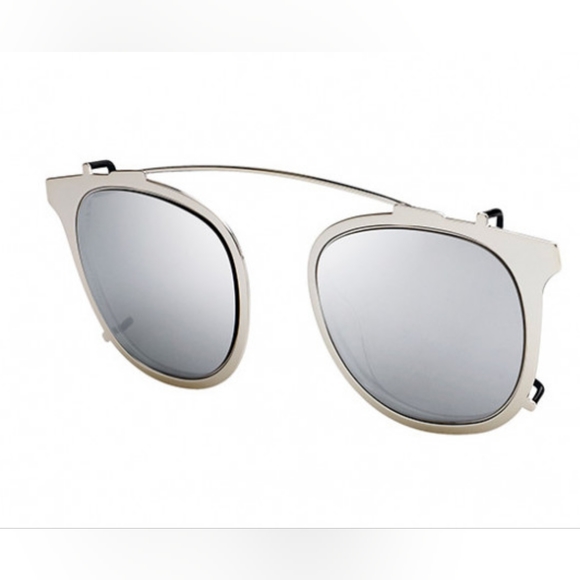Dior Blacktie 238C 49mm Round Clip-On Sunglasses in Light Gold - Picture 1 of 9